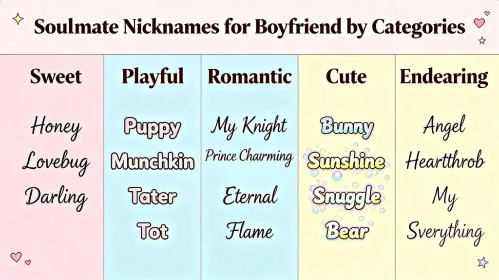 Soulmate Nicknames for Boyfriend