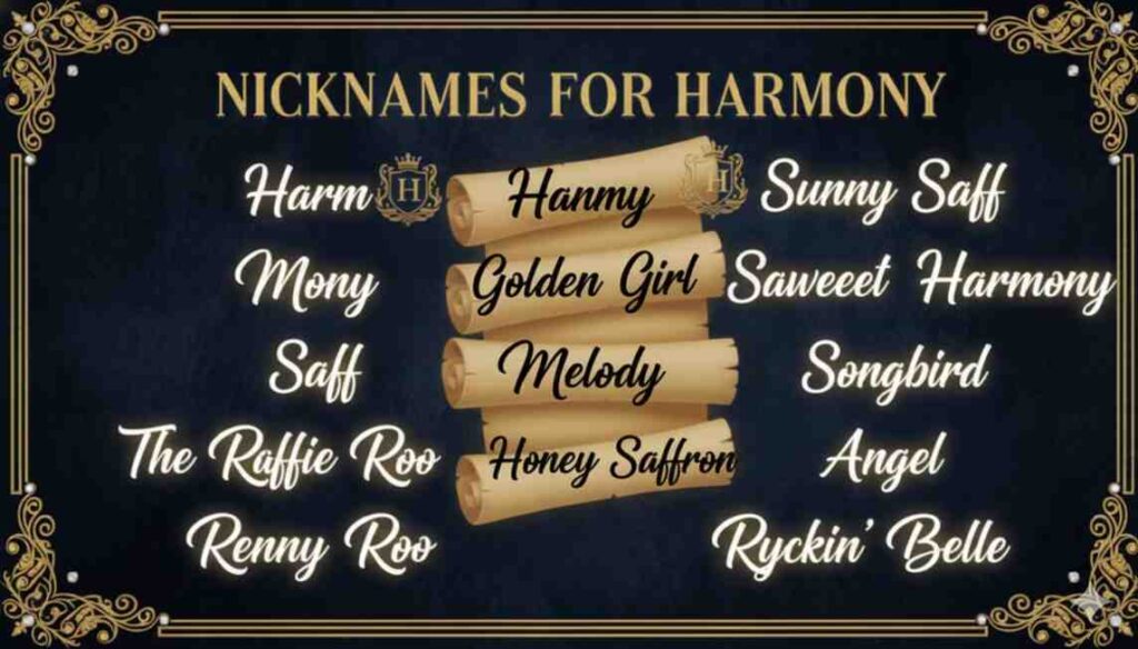 Nicknames for Harmony