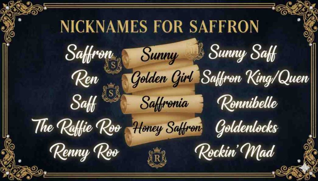 Nicknames for Saffron
