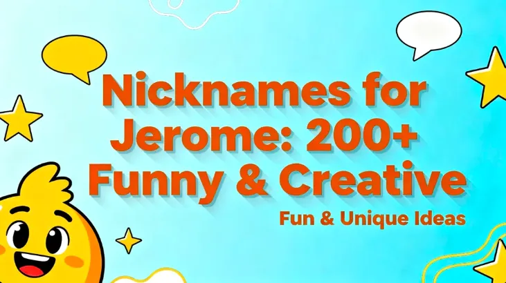 Nicknames for Jerome: 200+ Funny & Creative