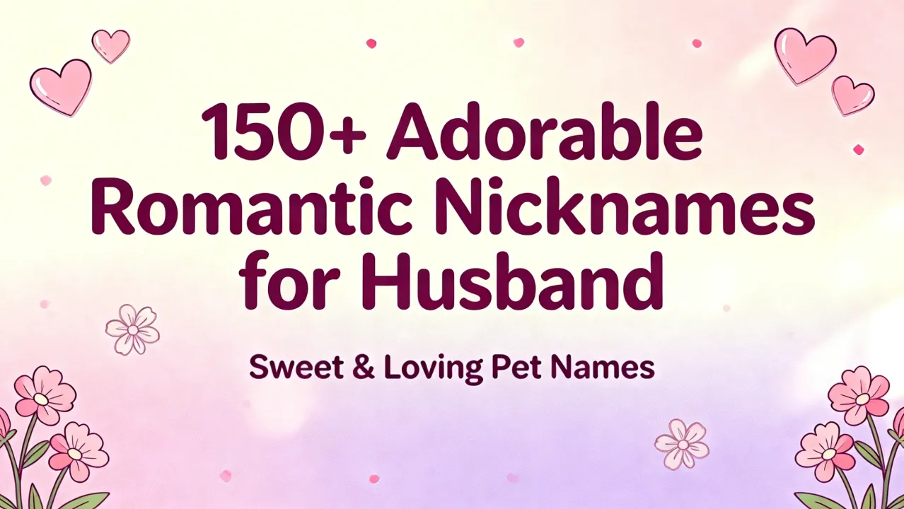 150+ Adorable Romantic Nicknames for Husband