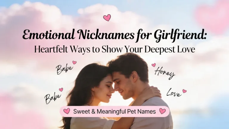 Emotional Nicknames for Girlfriend Heartfelt Ways to Show Your Deepest Love