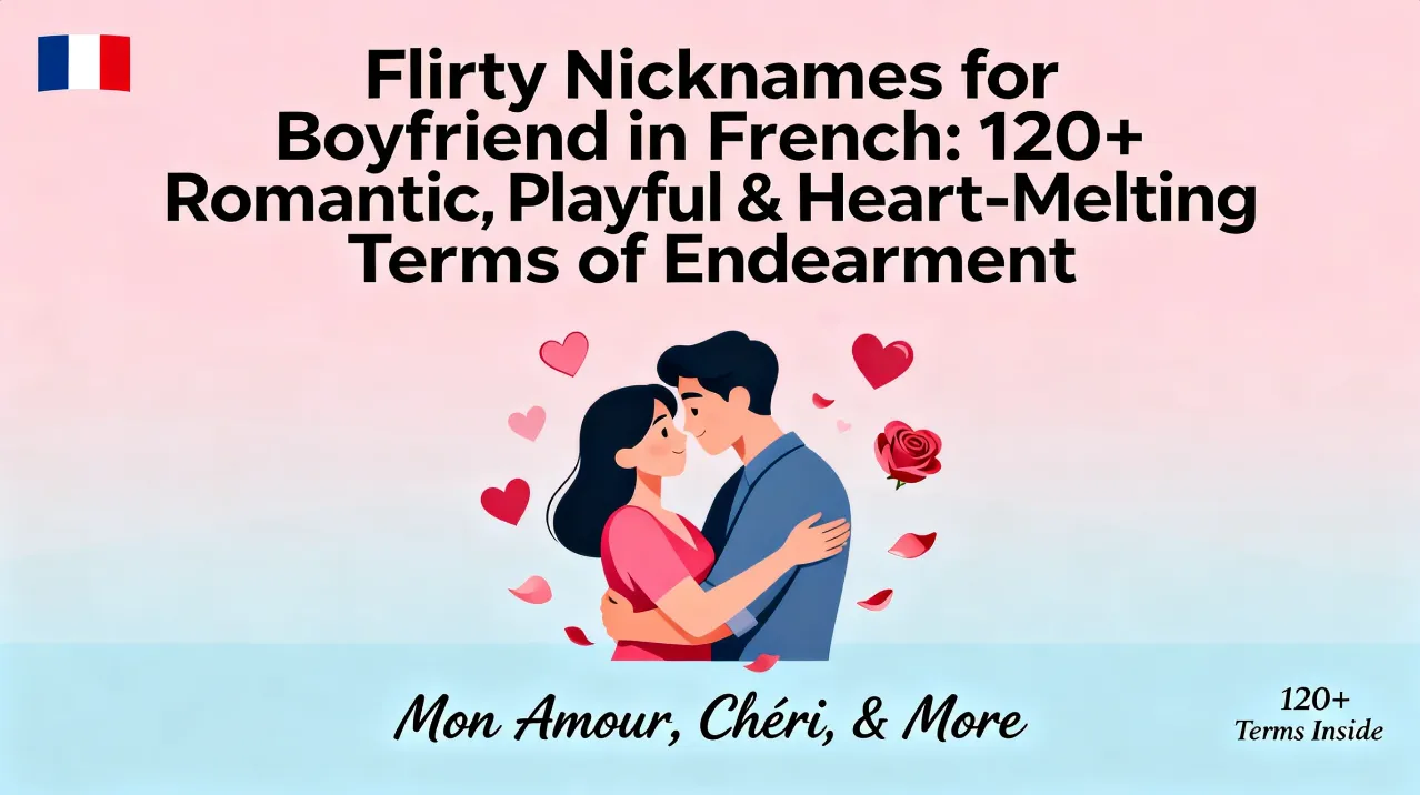 Flirty Nicknames for Boyfriend in French 120+ Romantic, Playful & Heart-Melting Terms of Endearment