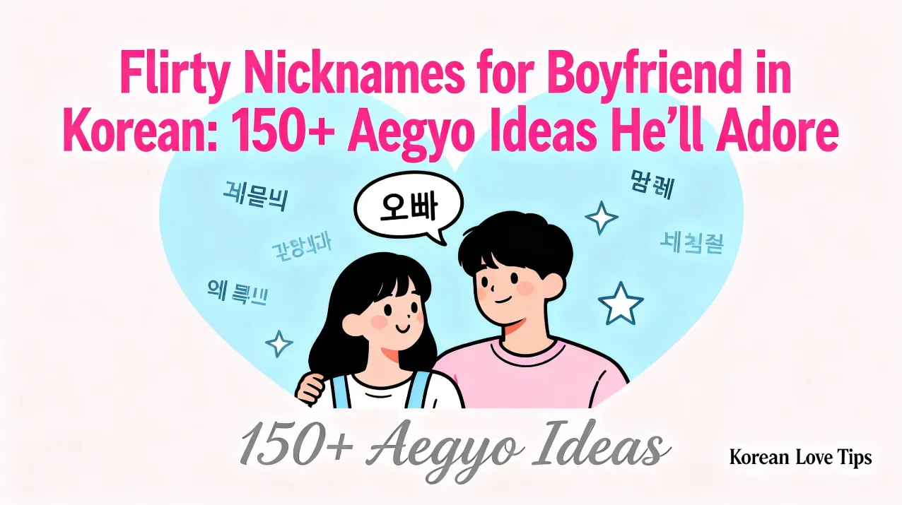 Flirty Nicknames for Boyfriend in Korean 150+ Aegyo Ideas He’ll Adore