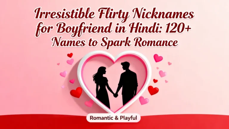 Irresistible Flirty Nicknames for Boyfriend in Hindi 120+ Names to Spark Romance 😉