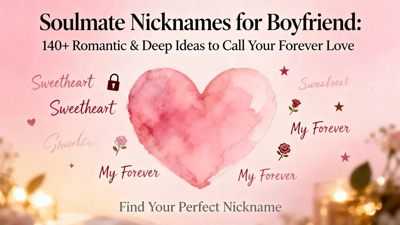Soulmate Nicknames for Boyfriend 140+ Romantic & Deep Ideas to Call Your Forever Love