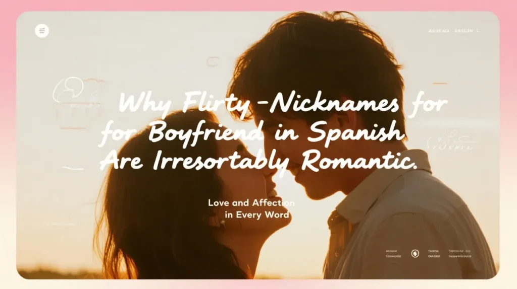 Why Flirty Nicknames for Boyfriend In Spanish Are Irresistibly Romantic