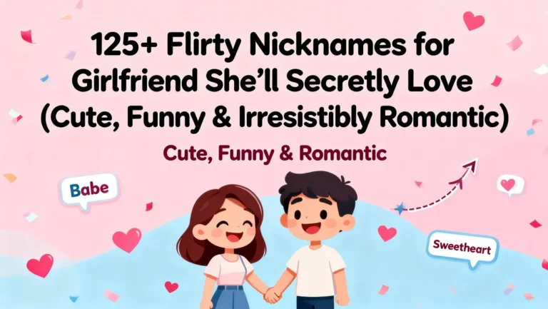 125+ Flirty Nicknames for Girlfriend She’ll Secretly Love (Cute, Funny & Irresistibly Romantic)🔥