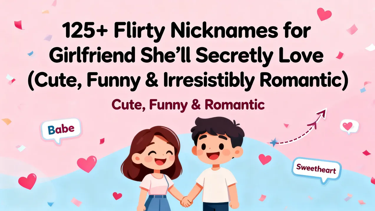125+ Flirty Nicknames for Girlfriend She’ll Secretly Love (Cute, Funny & Irresistibly Romantic)🔥