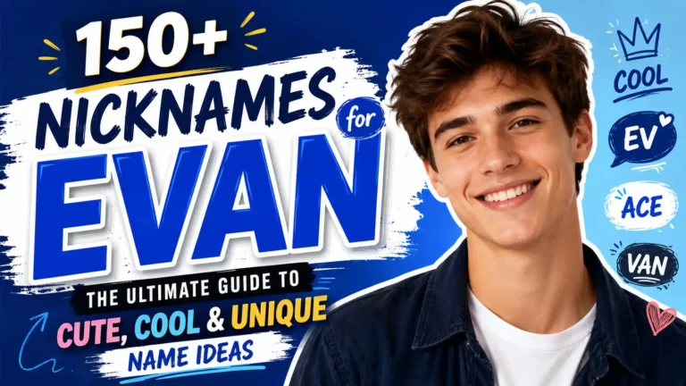 150+ Nicknames for Evan The Ultimate Guide to Cute, Cool & Unique Name Ideas ✨