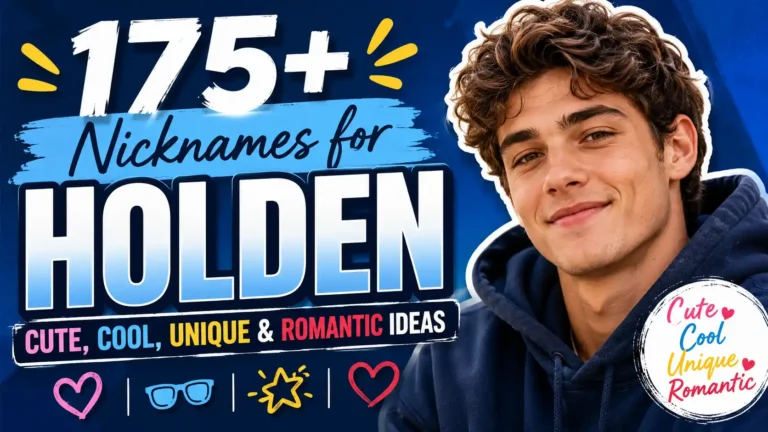 175+ Nicknames for Holden Cute, Cool, Unique & Romantic Ideas