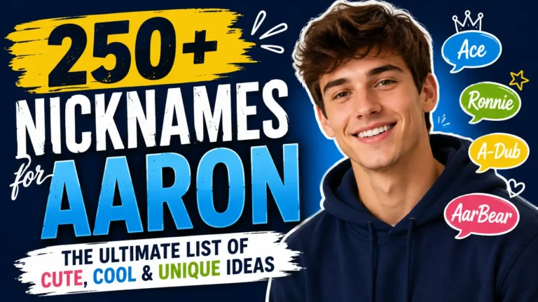 250+ Nicknames for Aaron The Ultimate List of Cute, Cool & Unique Ideas