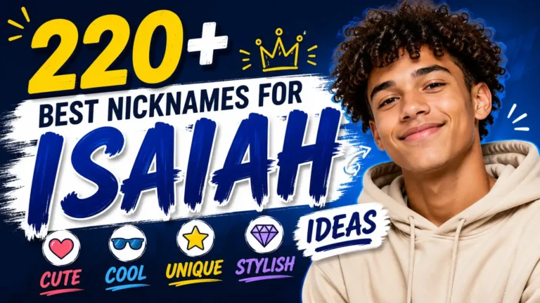 220+ Best Nicknames for Isaiah Cute, Cool, Unique & Stylish Ideas 🎯