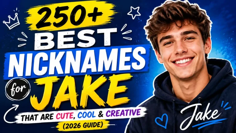 250+ Best Nicknames for Jake That Are Cute, Cool & Creative (2026 Guide)